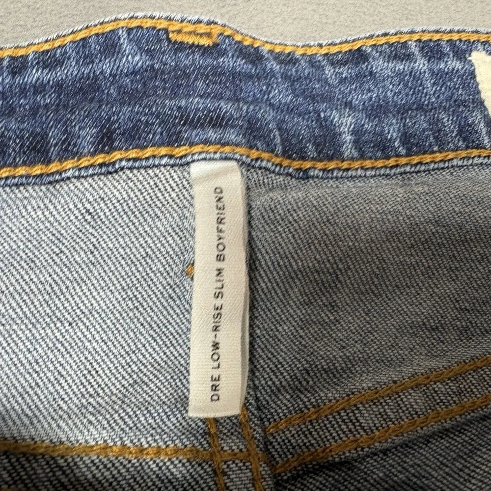 Rag & Bone Dre Low Rise Slim Boyfriend Jeans Size 28 Raw Hem Blue - Picture 5 of 9